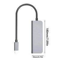 4in1แปลง Type C เป็น USB-C USB 3.0 RJ45อะแดปเตอร์ศูนย์กลางสำหรับ Macbook โปร