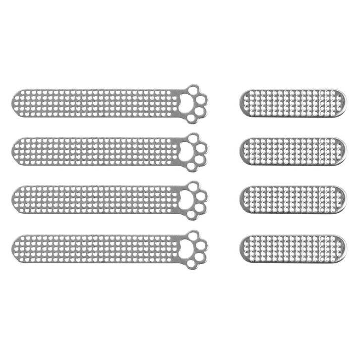 สติกเกอร์ตาข่ายกันฝุ่นโทรศัพท์8ชิ้นลำโพงหูฟังรูปอุ้งเท้าแมวแผงป้องกันฝุ่นสำหรับตาข่ายโลหะกันฝุ่น12-13-pro-max