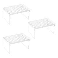 3X Stacking Cabinet Shelf Rack Steel Metal Leg - Cupboard, Plate, Dish, Counter &amp; Pantry Organizer Organization-Kitchen