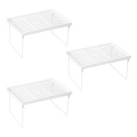 3X Stacking Cabinet Shelf Rack Steel Metal Leg - Cupboard, Plate, Dish, Counter &amp; Pantry Organizer Organization-Kitchen