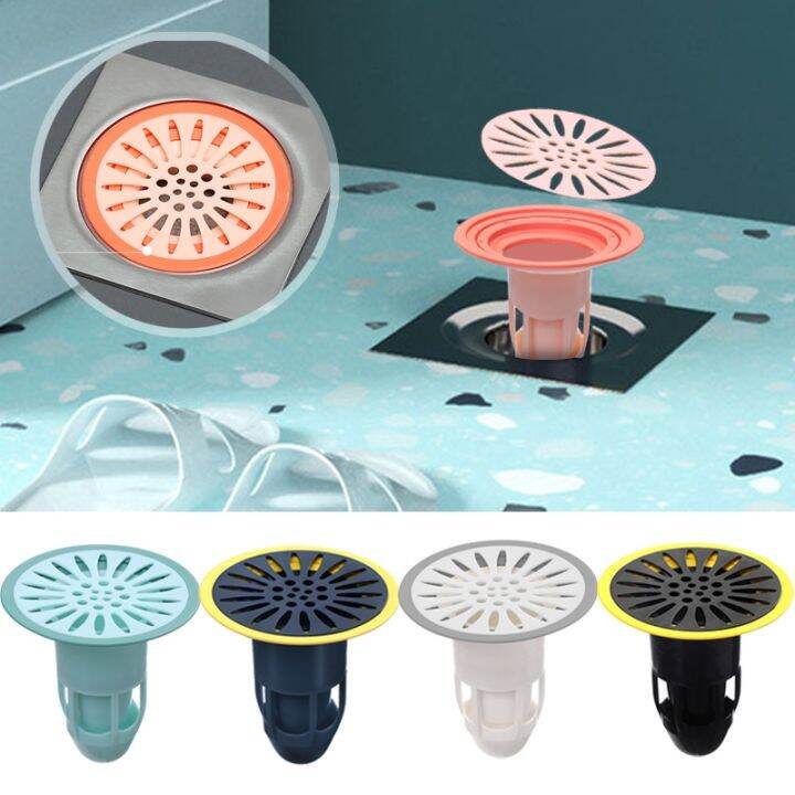 shower-drain-stopper-floor-deodorant-core-sink-strainer-filter-hair-trap-plug-toilet-sewer-cover