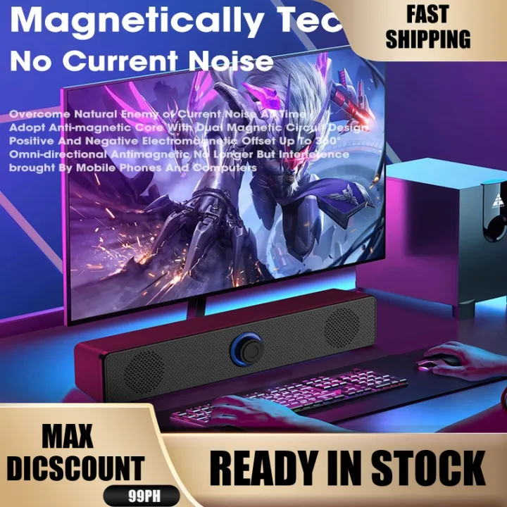 Bluetooth Soundbar 4D Surround Soundbar Bluetooth 5.0 Computer Speakers