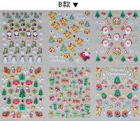 【CW】 Sheets Sticker Decal Holographic FoilSanta Snowflakes Variety Set CMS901