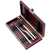 helloka 8Pcs Multifunction Ear Pick Basic Cleaning Set Ear Wax Removal Cleaner Tools Kit with Wooden Storage Box