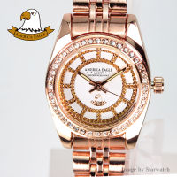 AMERICA EAGLE นาฬิกาข้อมือผู้หญิง สายสแตนเลส รุ่น AE085L - PinkGold/White