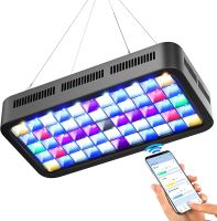 【LZ】✖✐  Luz LED para aquário com controle inteligente de aplicativos luz regulável nascer do sol e luz do dia modo luar modo DIY para tanque coral 165W