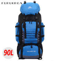 Taktikal Tentera 90L 70L กระเป๋าเป้สะพายหลังที่มีการเชื่อมต่ออินเทอร์เน็ตสำหรับผู้ชายรุ่น Mendaki Berkhemah Ransel Kapasiti Besar Mochila X8BT 1