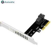 PCI E To SFF-8643 PCIE อะแดปเตอร์ขยายการ์ด PCI-EX4/X8/X16โซลิดสเตทไดรฟ์อะแดปเตอร์ PCIE ไป U2