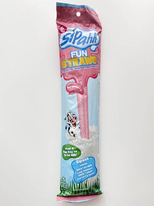 Sipahh Fun Straw Pack 5's (Strawberry) Lazada Indonesia