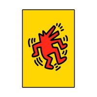 Keith Haring บทคัดย่อ Pop Art โปสเตอร์: Lucky Heart Canvas Print - Gallery Wall งานศิลปะตกแต่งสำหรับ Home