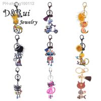 Clearance Cute Cat Keychain Fashion Alloy Enamel Cartoon Animal Tassels Key Chain Keyring Birthday for Women Kid Bag Key Gifts