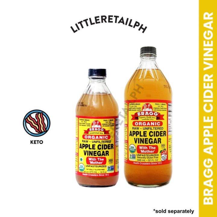 ☂ Bragg Apple Cider Vinegar Organic Raw Unfiltered for Keto and Low Carb Diet Lazada PH