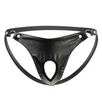 【YF】✓  Backless Men Jockstrap Leather Thong Mens Erotic Panties G-string