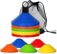 Seedopia Sport 50 Pack Soccer Cones Disc Cone Sets with Holder for Training,Field Cone Markers Football,Kids,Sports Seedopia Sport 50 Pack Soccer Cones Disc Cone ชุดพร้อมผู้ถือและกระเป๋าสำหรับการฝึกอบรม