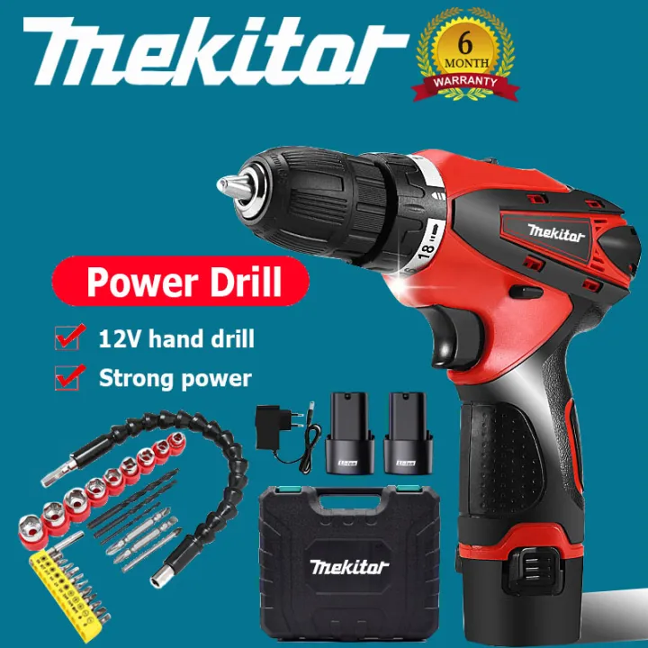 12V Cordless Drill Screwdriver Handheld Electric Power Drills LiIon
