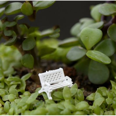 mazalan 1/5pcs Garden ornament Miniature Park ที่นั่งม้านั่งหัตถกรรม Fairy dollhouse Decor