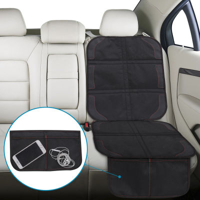 ที่หุ้มเบาะรถยนต์สำหรับเด็กเด็กทารกเบาะหลังออแกไนเซอร์ Auto Cushion Pad PU Leather Storage Pockets Seat Protection