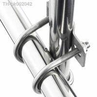 ♙✁▽ Pipe Clamp 304 GALV Galvanized Stainless Steel Double U-shaped Screw Cross Bolt Special shaped Pipe Buckle Aquaculture Tube