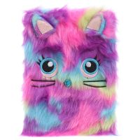 Notebook Diary Writing Journal Plush Supplies Schooloffice Lined Cartoon Fluffy Colorful Students Planner Drawing Pages Girls