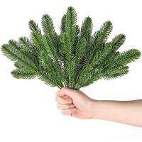 【cw】122436Pcs Artificial Plants Pine nches Christmas Tree Accessories DIY Party Decorations Xmas Tree Ornaments Kids Gift ！