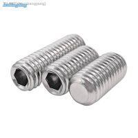 ❆■❍ DIN 913 Hexagon Socket Set Screw Flat Point Allen Head M2 M2.5 M3 M4 M5 M6 M8 M10 M12 Grub Screw Stainless Steel Headless Screw