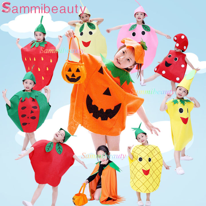 Kids Fruit Vegetable Costume Cosplay Halloween Party School Children's ...