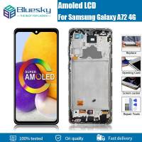 Bluesky Amoled A72จอ LCD สำหรับ Samsung Galaxy ประกอบสำหรับ Samsung ดิจิไทเซอร์จอแสดงผล LCD A725แอลซีดีหน้าจอสัมผัส SM-A725F SM-A725M อะไหล่ทดแทน