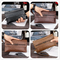 JEEP BULUO Brand Clutches Bags Mens Handbag For Phone High Quality PU Black Pen Wallets Male Long Brown Card Slots New Bag