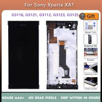 ชุดประกอบหน้าจอ LCD G3125 G3123สำหรับ G3116 Sony Xperia XA1 G3112 G3121พร้อมเคสด้านหน้ากระจกสัมผัสพร้อมจอแสดงผลซ่อมแซมชิ้นส่วน LCD