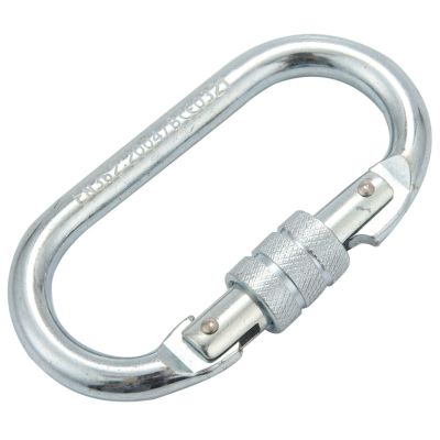 4X O Shape 25KN Alloy Steel Safety Buckle Professional Rock Climbing Carabiner Mountaineering Buckle Main Lock