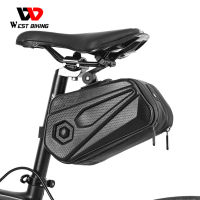 2.6L Hard Shell Bicycle Saddle Bag Waterproof Cycling Panniers MTB Road Bike Rear Tool Bag Night Reflective Bag Bike Accessories