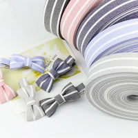 Sisi Crafts Cotton Tape Quality Striped Grosgrain Ribbon 10 25 40mm Fabric Bias Trim Layering DIY Hair Bow Tie Collar Material