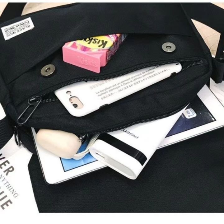 กระเป๋าสะพายผ้าใบ-unisex-กระเป๋าสะพายข้าง-นักศึกษาวรรณกรรมและศิลปะ-กระเป๋าสะพาย-กระเป๋าสะพายข้าง