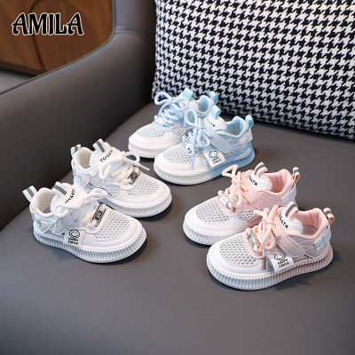 AMILA รองเท้าแผงตาข่ายระบายอากาศสำหรับเด็ก,รองเท้าตาข่ายระบายอากาศกลวงรองเท้ารองเท้าเด็กหัดเดินรองเท้าสีขาวขนาดเล็กใส่ได้กับทุกชุด