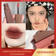 Son kem lì Herorange màu nhung sương mềm mịn lâu trôi mềm môi vỏ vuông