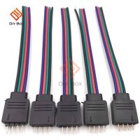 【cw】 5pcs Male Female 4pin LED Strip Light Cable Connector Adapter Wire RGB RGBW Lamp Tape Controller Connection