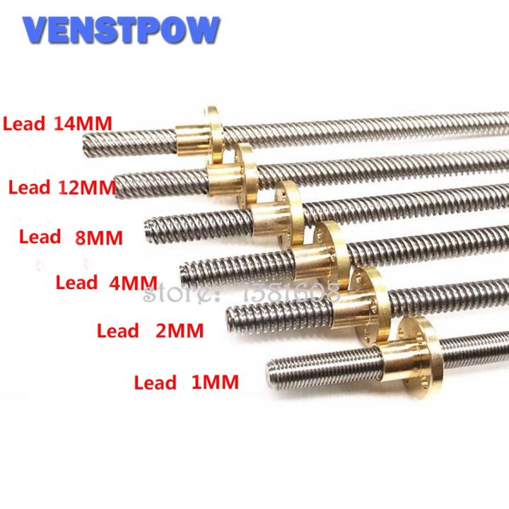 hot-1pc-lead-screw-pitch-2mm-4mm-length-100-200-300-400-500-600mm-with-for-printer