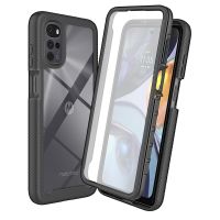 [HF17] Hybrid Full Coverage Armor Case สำหรับ Motorola G22 E32กันกระแทกฝาครอบป้องกัน Moto G 22 G52พร้อมตัวป้องกันหน้าจอ