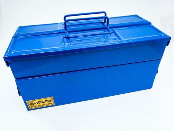 กล่องเครื่องมือ-14-นิ้ว-2-ชั้น-ตรา-mitsana-กล่องใส่เครื่องมือ-กล่องเก็บของ-กล่องหล็ก-กล่องเหล็กเล็ก-กล่องเหล็กใส่เครื่องมือ