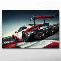 ภาพวาด Porsches Rsr รถแข่งโปสเตอร์สีน้ำมันและพิมพ์ศิลปะบนผนังซูเปอร์คาร์ของตกแต่งสำหรับห้องนั่งเล่น