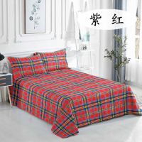 WOSTAR Bohemian retro plaid bed sheet set and pillowcase soft cozy home textile luxury bedding single double queen king size