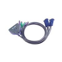 ATEN 2-ports PS/2 KVM Cable 0.9 m รุ่น CS62S  (Gray)