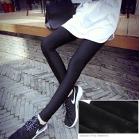 Legging เลกกิ้งกันหนาว สีดำ ผ้าเนื้อเลื่อมบุขน ทรงสวย กระชับทรง