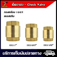 Spring Check Valve สปริง เช็ควาล์ว ทองเหลือง ขนาด 1" 3/4" 1/2" สำหรับระบบท่อประปาและเกษตร