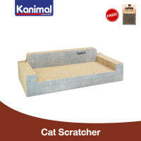 Kanimal Cat Toy ของเล่นแมว ที่ลับเล็บ ที่ข่วนเล็บแมว รุ่นโซฟาหรู (ลายผ้า) ขนาด 55x22x13.5 ซม. แถมฟรี! Catnip กัญชาแมว