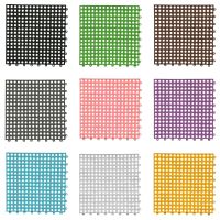 PVC Bath Mat Interlocking Non Slip Drainage Floor Tiles Shower Floor Mat with Drain Holes Suction Cup Floor Mat for Kitchen J2FA