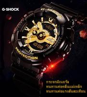 Ca  sio G -SHOCK นาฬิกาข้อมือสุภาพบุรุษ สายเรซิ่น รุ่น （ของแท้100 % ประกันCMG)GA-110GB-1A - Black/Gold