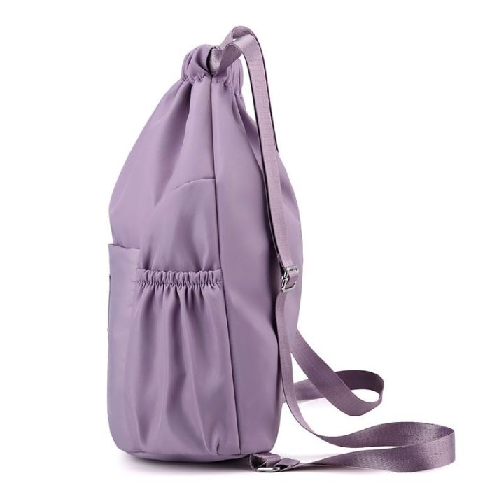 กระเป๋าผู้หญิง-2023-สไตล์ใหม่ถังเทรนด์คู่กระเป๋าสะพายเรียบง่ายน้ำหนักเบา-drawstring-oxford-ผ้าเดินทางกระเป๋าเป้สะพายหลังนักเรียนกระเป๋า