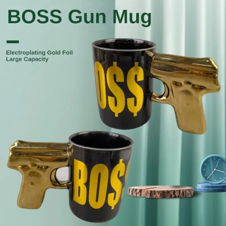 1Pc Ceramics Cup Revolver cup Mug pistol shaped Funny Ceramic Cup Cool  Coffee mug To Send Boys Friends Birthday Gifts CL04014