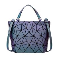 ZZOOI ladies Luminous bao bag geometric bags for women 2020 Quilted Shoulder Bags Laser Plain Folding female Handbags bolsa feminina